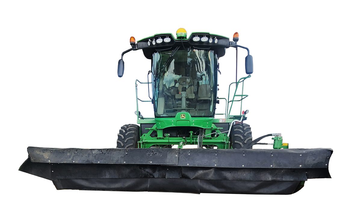 Swather fitted with Desicut applicator
